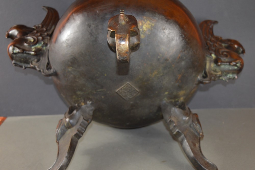 Huge / Large (70cm) Chinese Bronze Temple Censer, c1820 View XIX