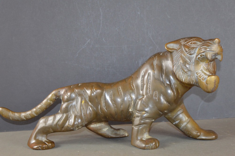 Large (2.4kg) Japanese Bronze Tiger,c1890