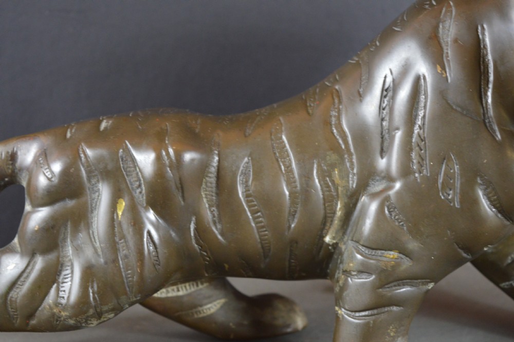 Large (2.4kg) Japanese Bronze Tiger,c1890 View III