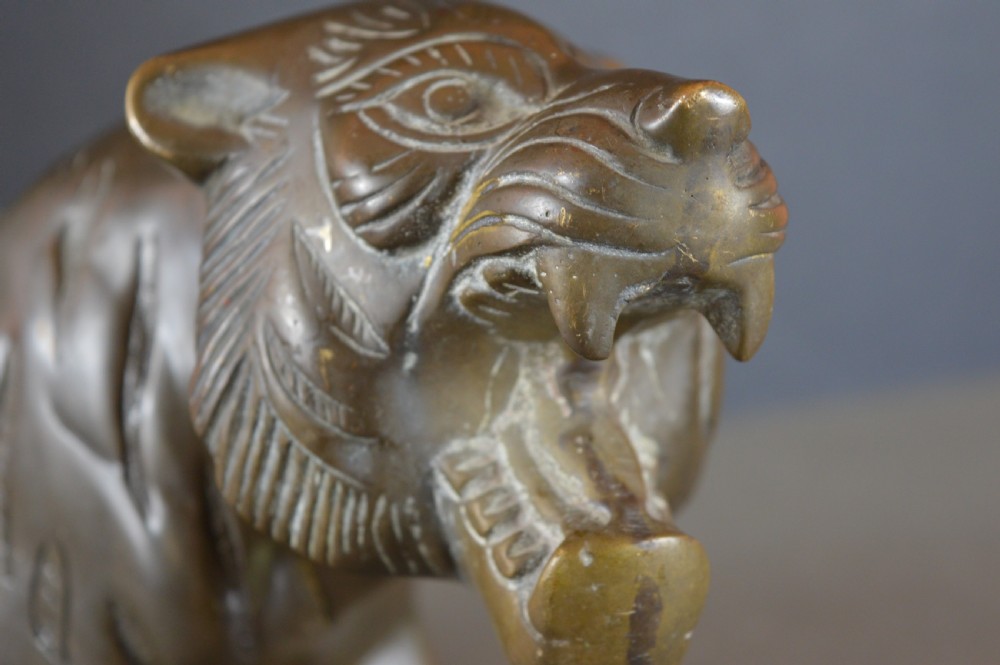 Large (2.4kg) Japanese Bronze Tiger,c1890 View V