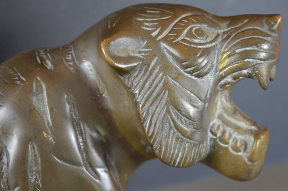 Large (2.4kg) Japanese Bronze Tiger,c1890 View IX