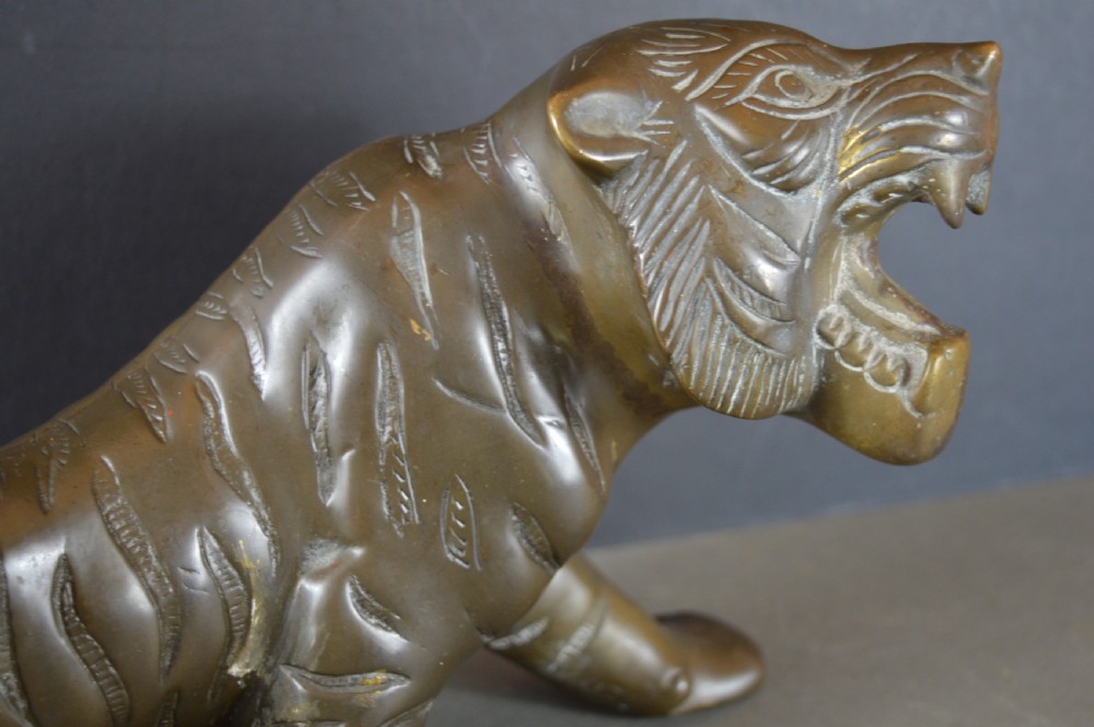 Large (2.4kg) Japanese Bronze Tiger,c1890 View X