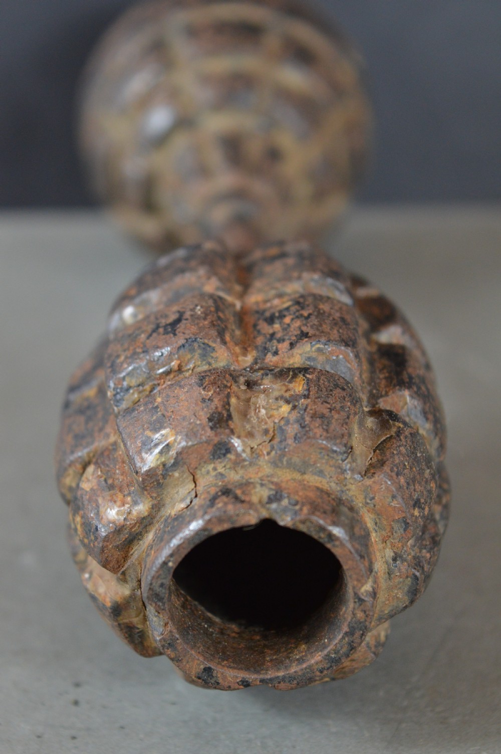 Mk1 Hand Grenade Trench Art Candlestick,c1916 View VI