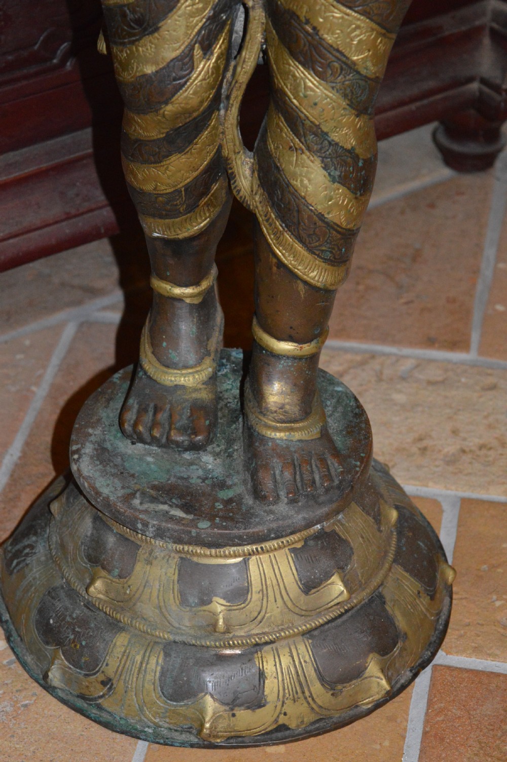 Large (104cm) Indian Bronze Statue Hindu Goddess, c1880 View V