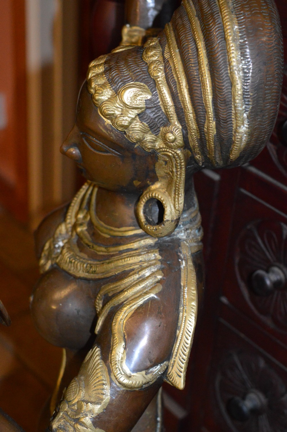 Large (104cm) Indian Bronze Statue Hindu Goddess, c1880 View X