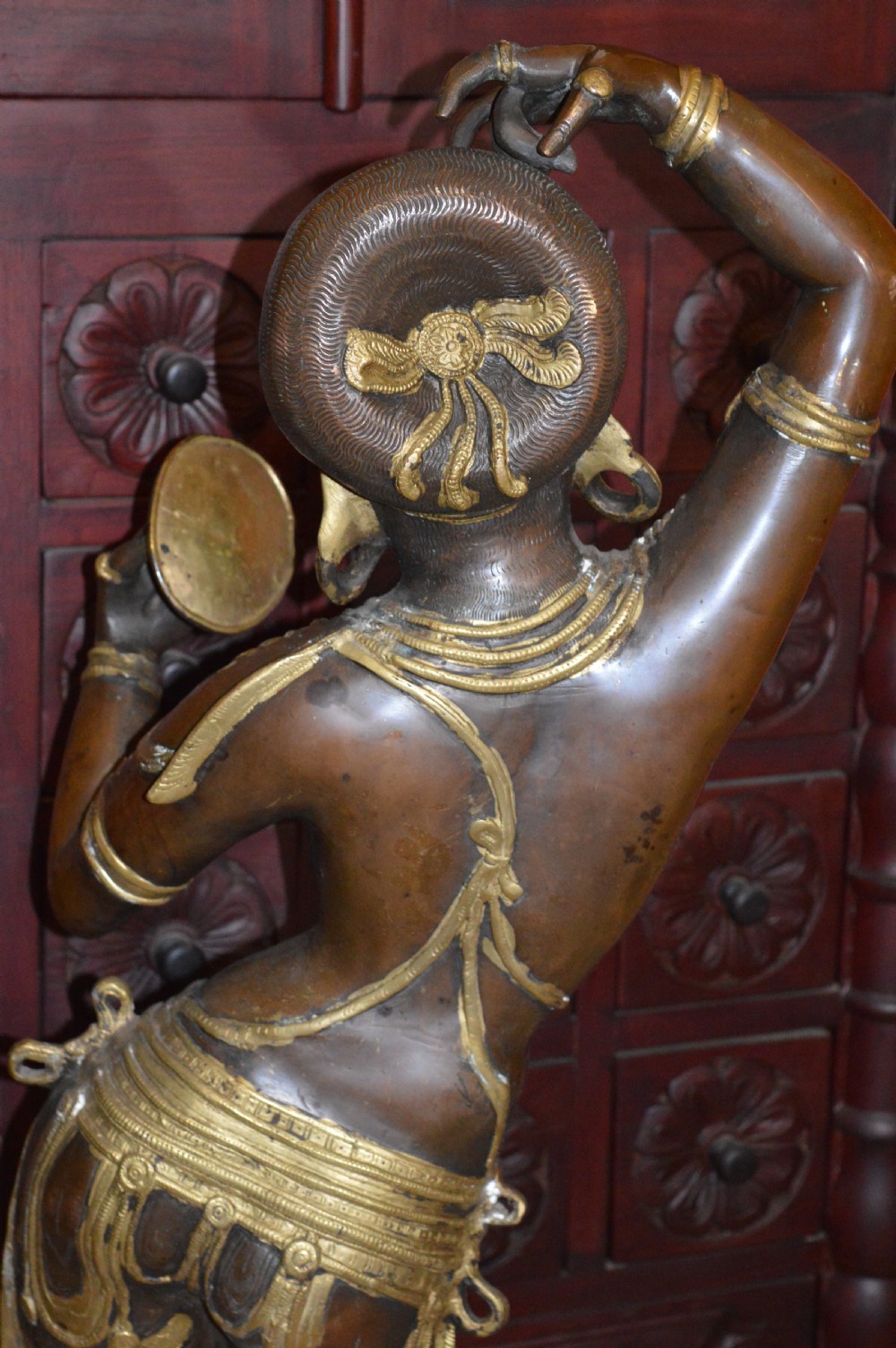 Large (104cm) Indian Bronze Statue Hindu Goddess, c1880 View XI