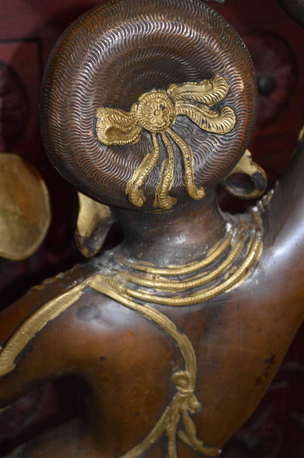 Large (104cm) Indian Bronze Statue Hindu Goddess, c1880 View XIII