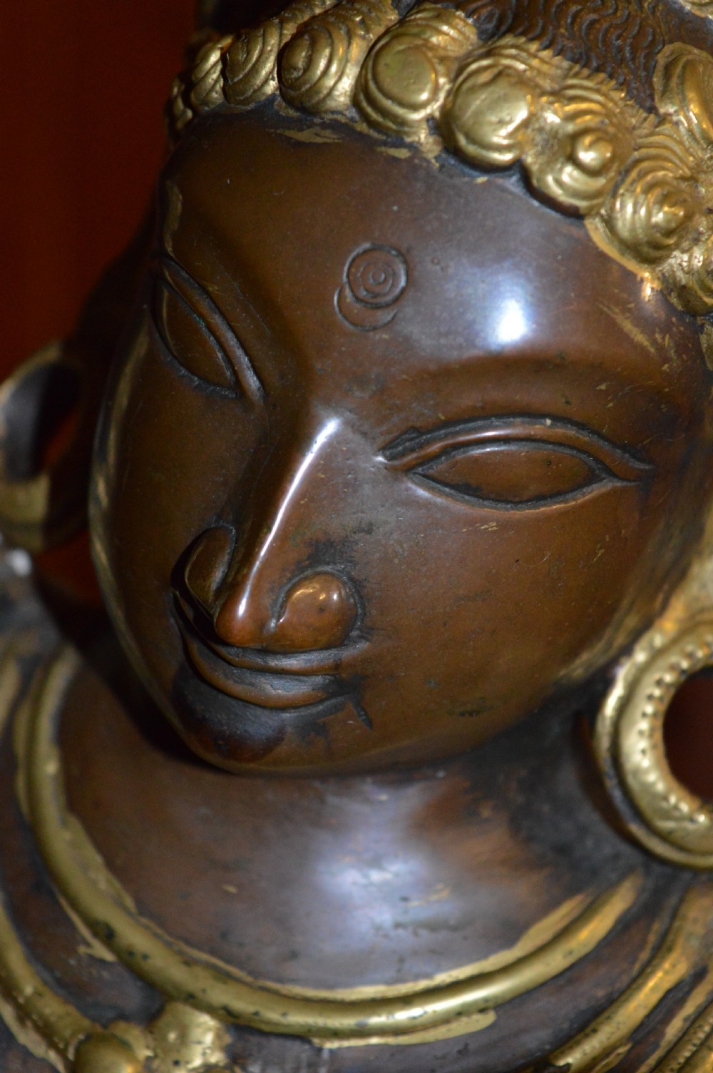 Large (104cm) Indian Bronze Statue Hindu Goddess, c1880 View XVI
