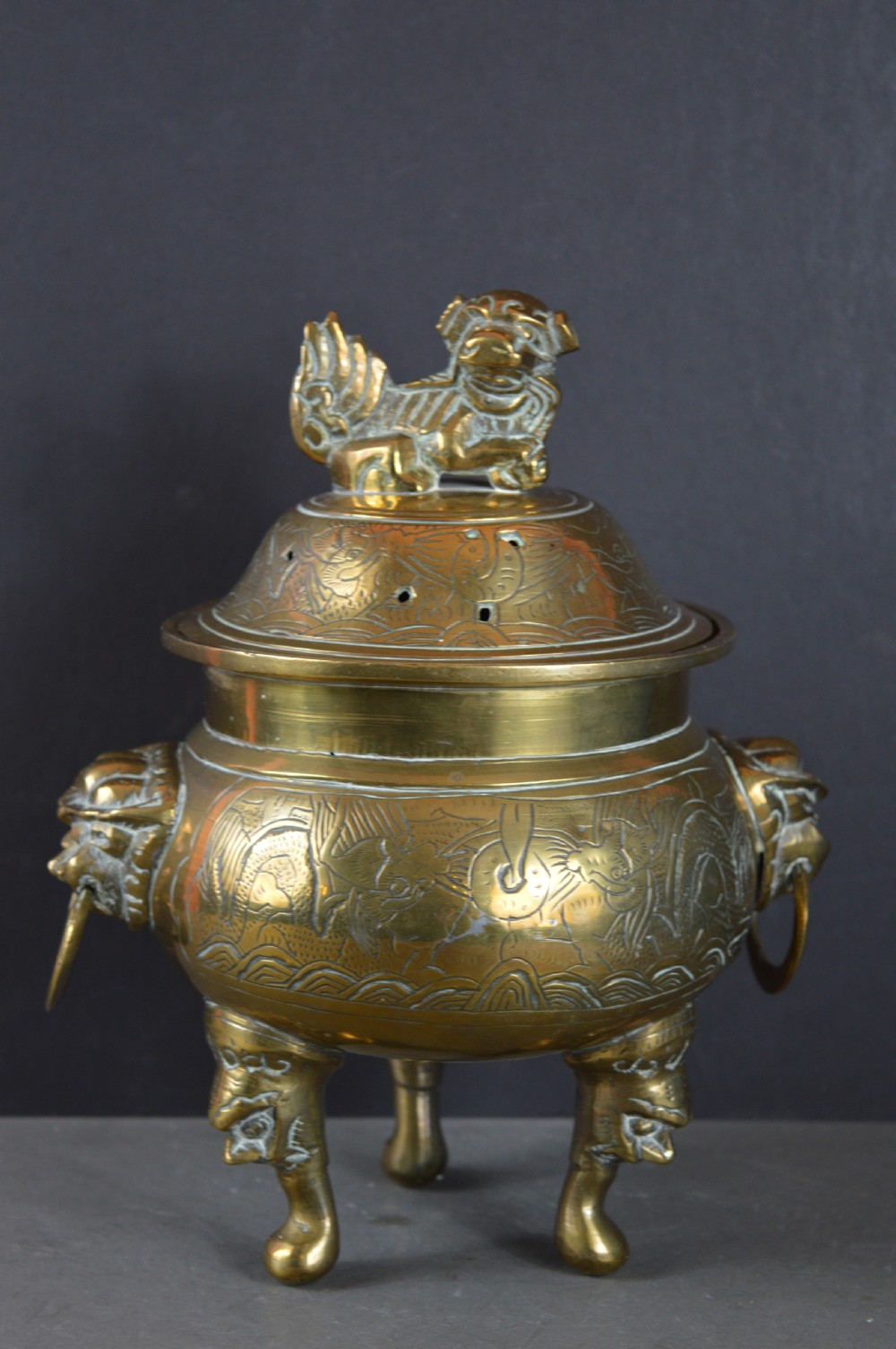 Large (2.5kg) Chinese Bronze Censer,c1880