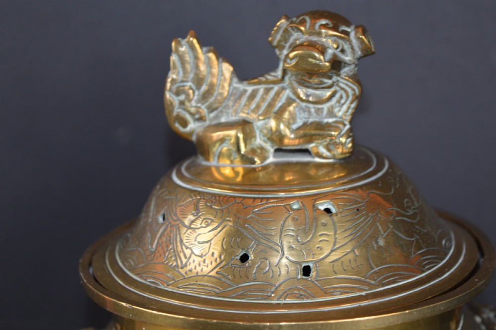 Large (2.5kg) Chinese Bronze Censer,c1880 View II
