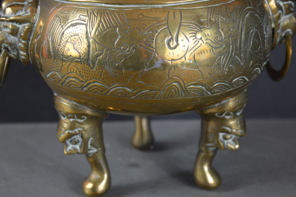 Large (2.5kg) Chinese Bronze Censer,c1880 View III