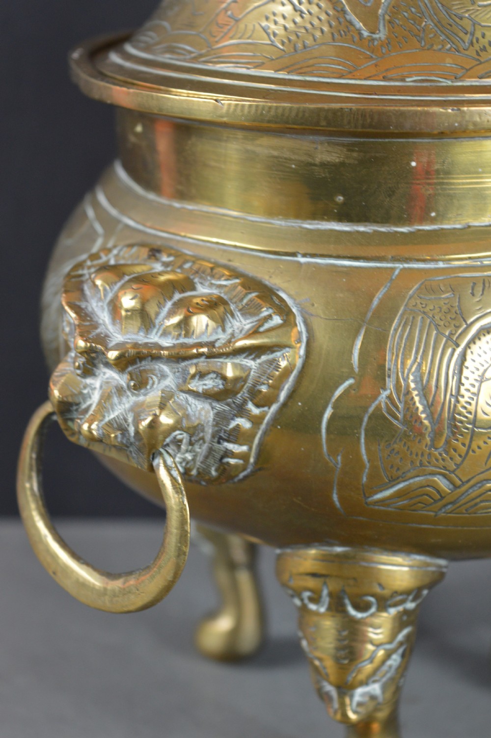 Large (2.5kg) Chinese Bronze Censer,c1880 View IV