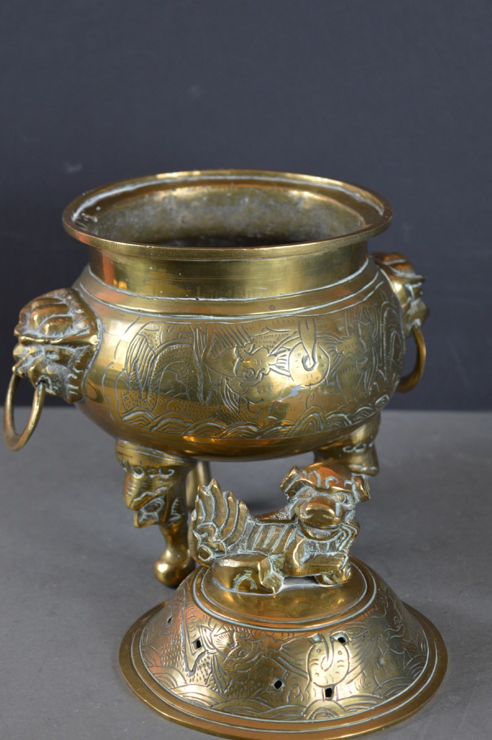 Large (2.5kg) Chinese Bronze Censer,c1880 View VIII