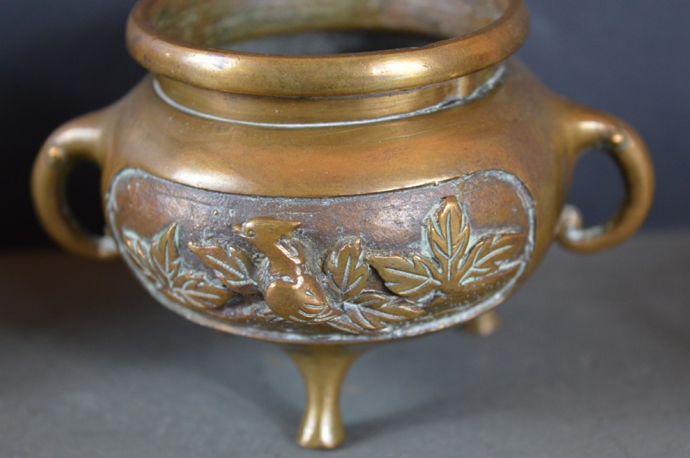 3 Small Chinese Bronze Censers,c1890 View III