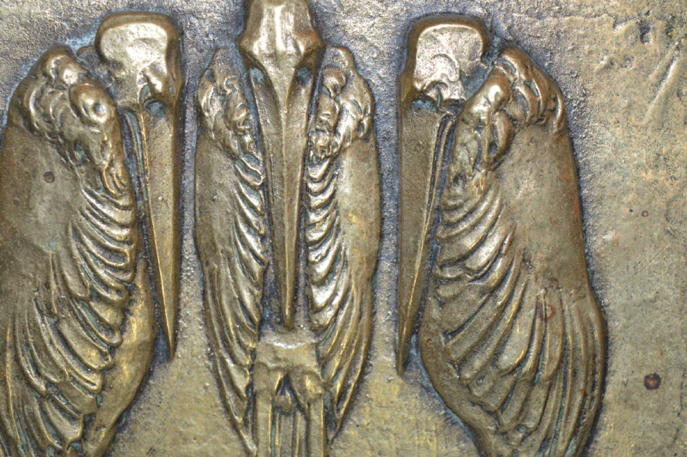 Bronze Plaque 3 Grotesque Birds, signed W Koopmann,1940 View III