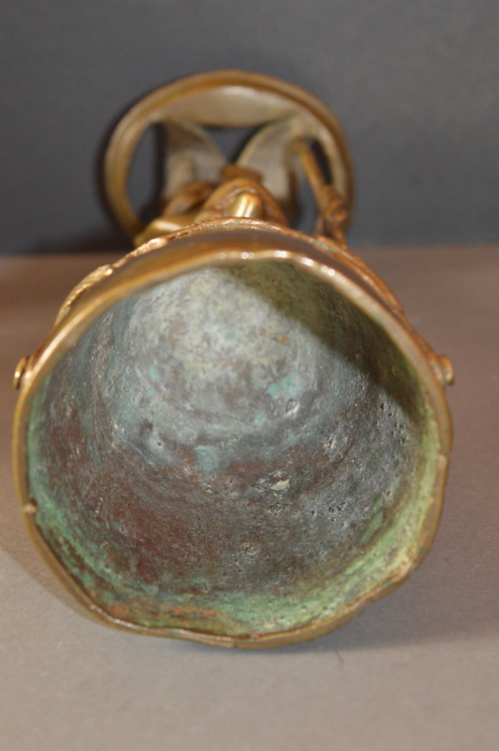 African Benin Bronze Ceremonial Goblet,c1920 View X