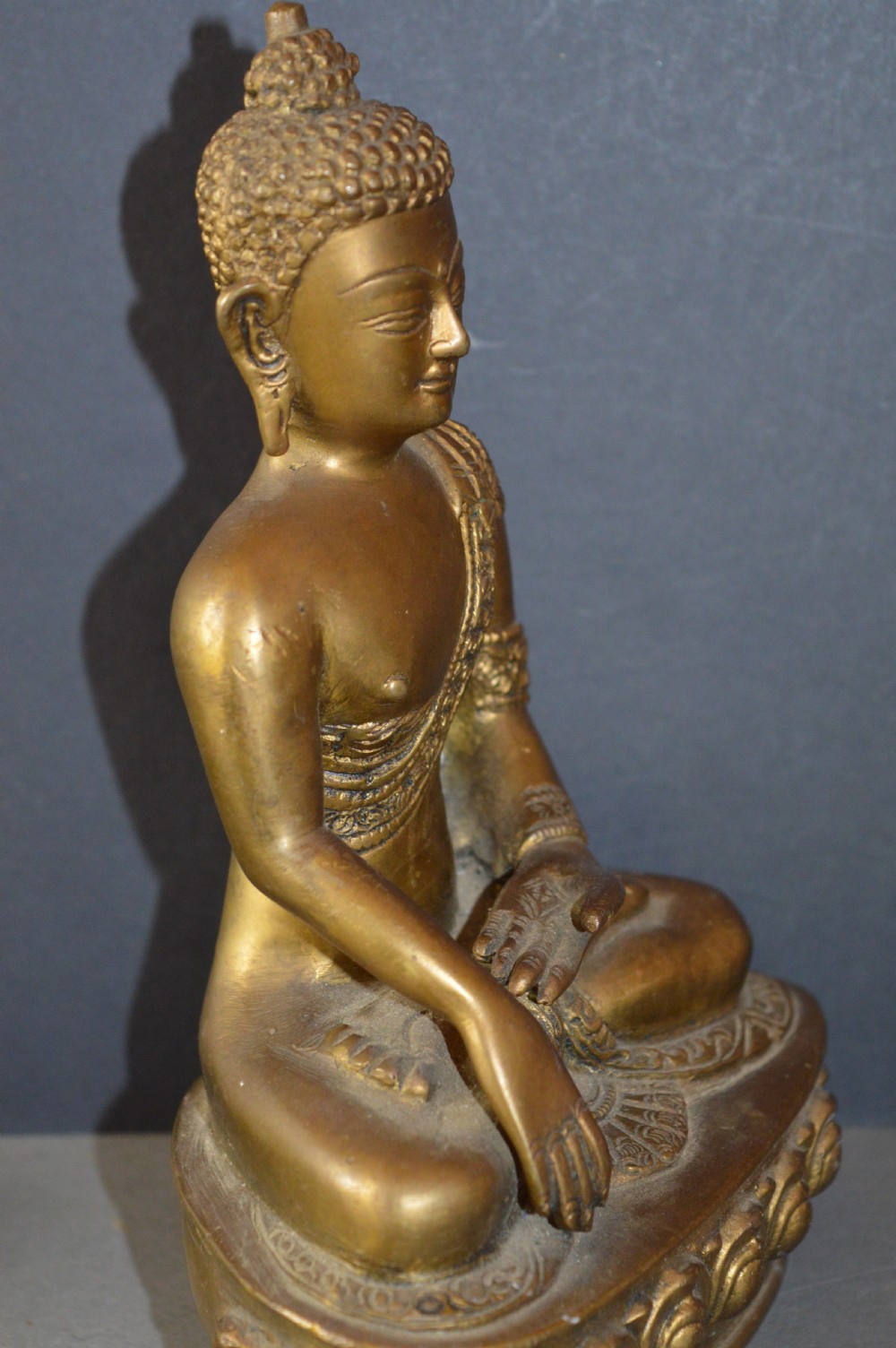 Fine Tibetan Bronze Seated Buddha,c1920 View IV