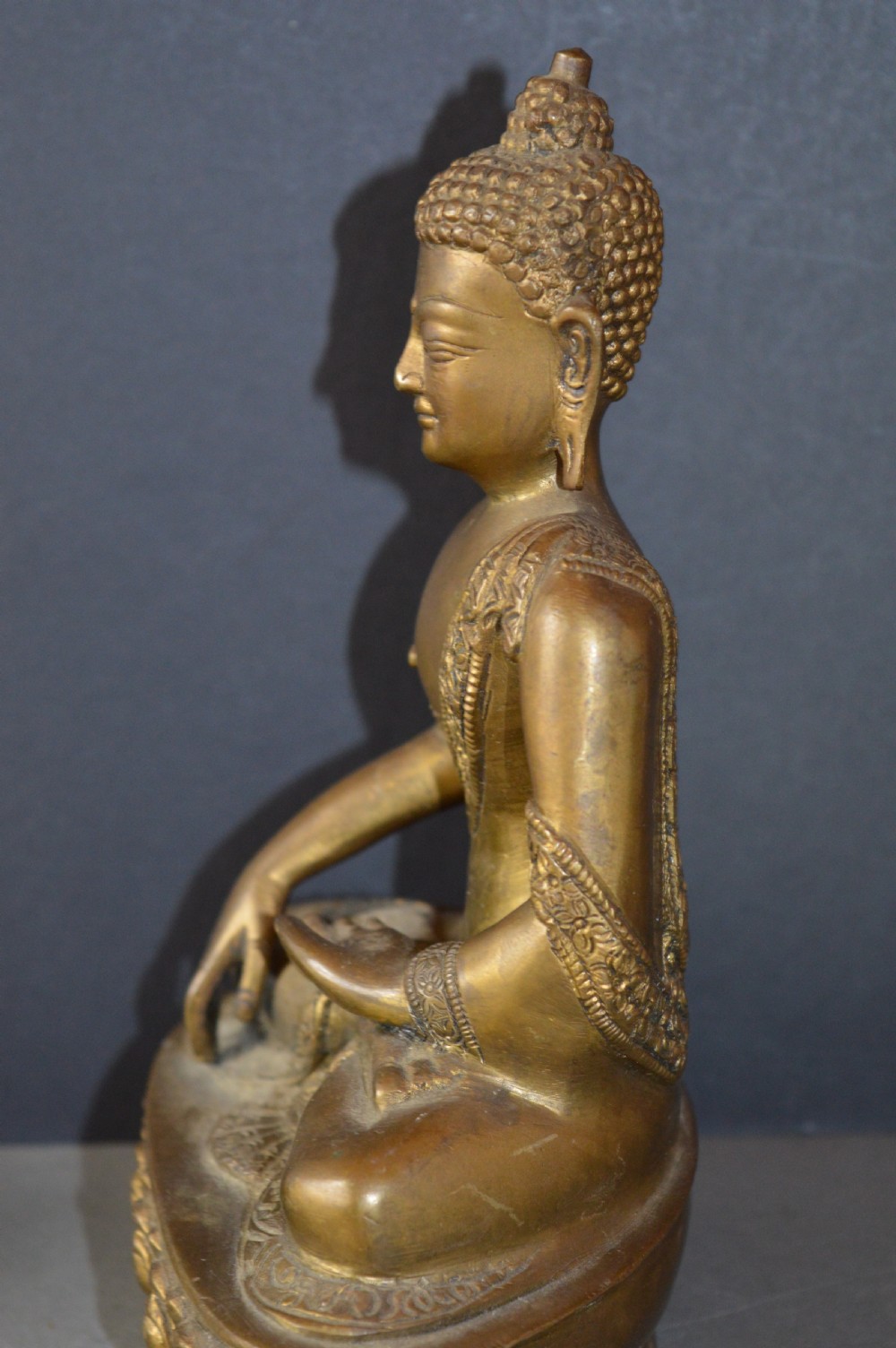 Fine Tibetan Bronze Seated Buddha,c1920 View V