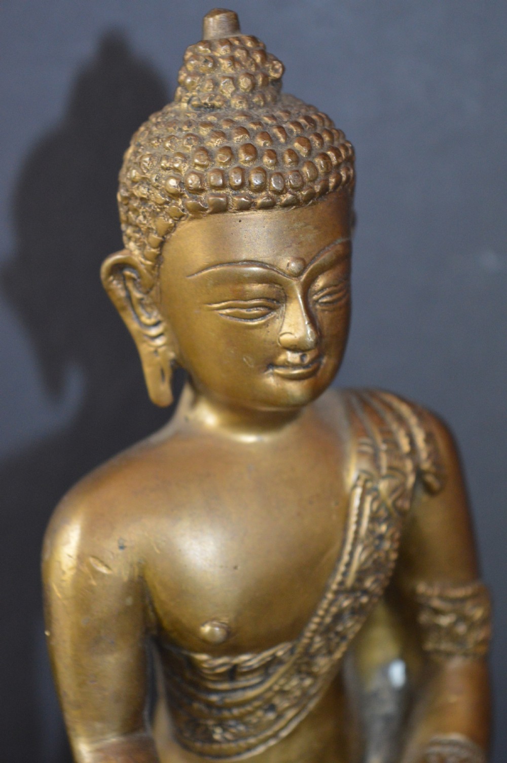 Fine Tibetan Bronze Seated Buddha,c1920 View VIII