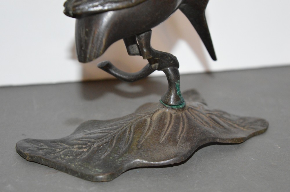 Japanese Bronze Bird Censer,c1880 View V
