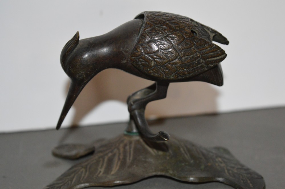 Japanese Bronze Bird Censer,c1880 View VI