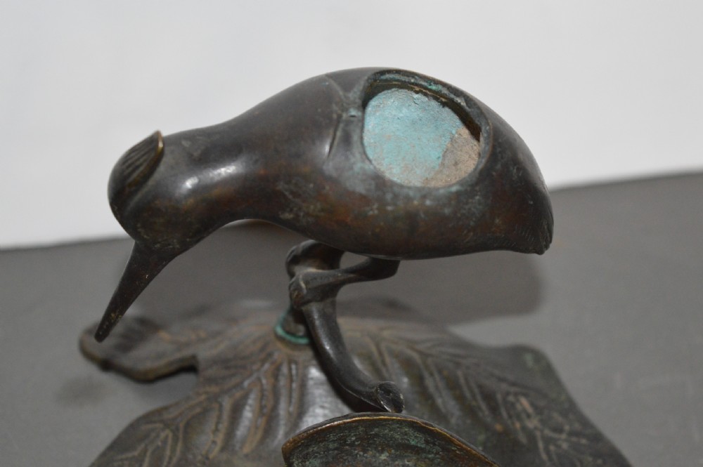 Japanese Bronze Bird Censer,c1880 View VII
