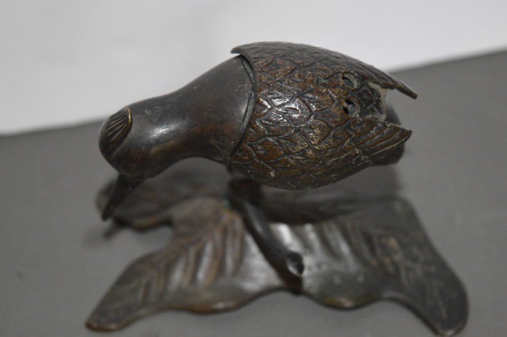 Japanese Bronze Bird Censer,c1880 View VIII