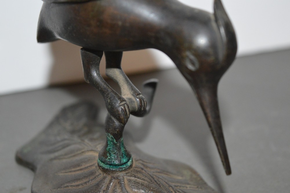 Japanese Bronze Bird Censer,c1880 View X