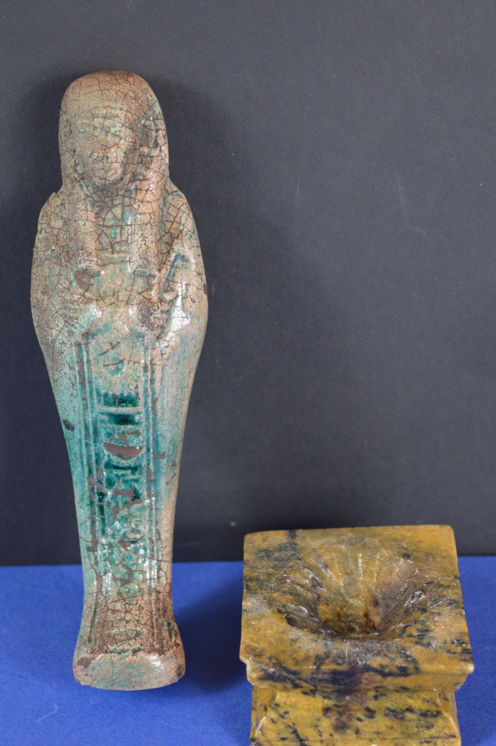 Grand Tour Egyptian Stone Faience Shabti,c1800 View V