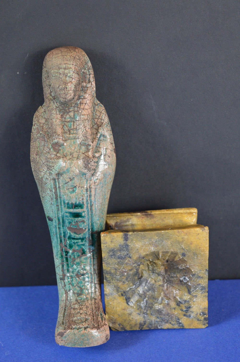 Grand Tour Egyptian Stone Faience Shabti,c1800 View VII
