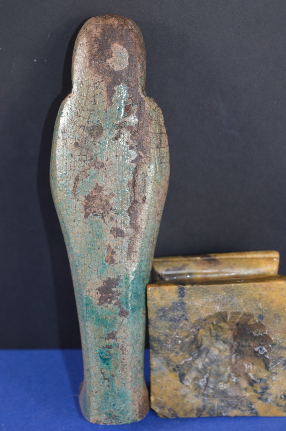 Grand Tour Egyptian Stone Faience Shabti,c1800 View VIII