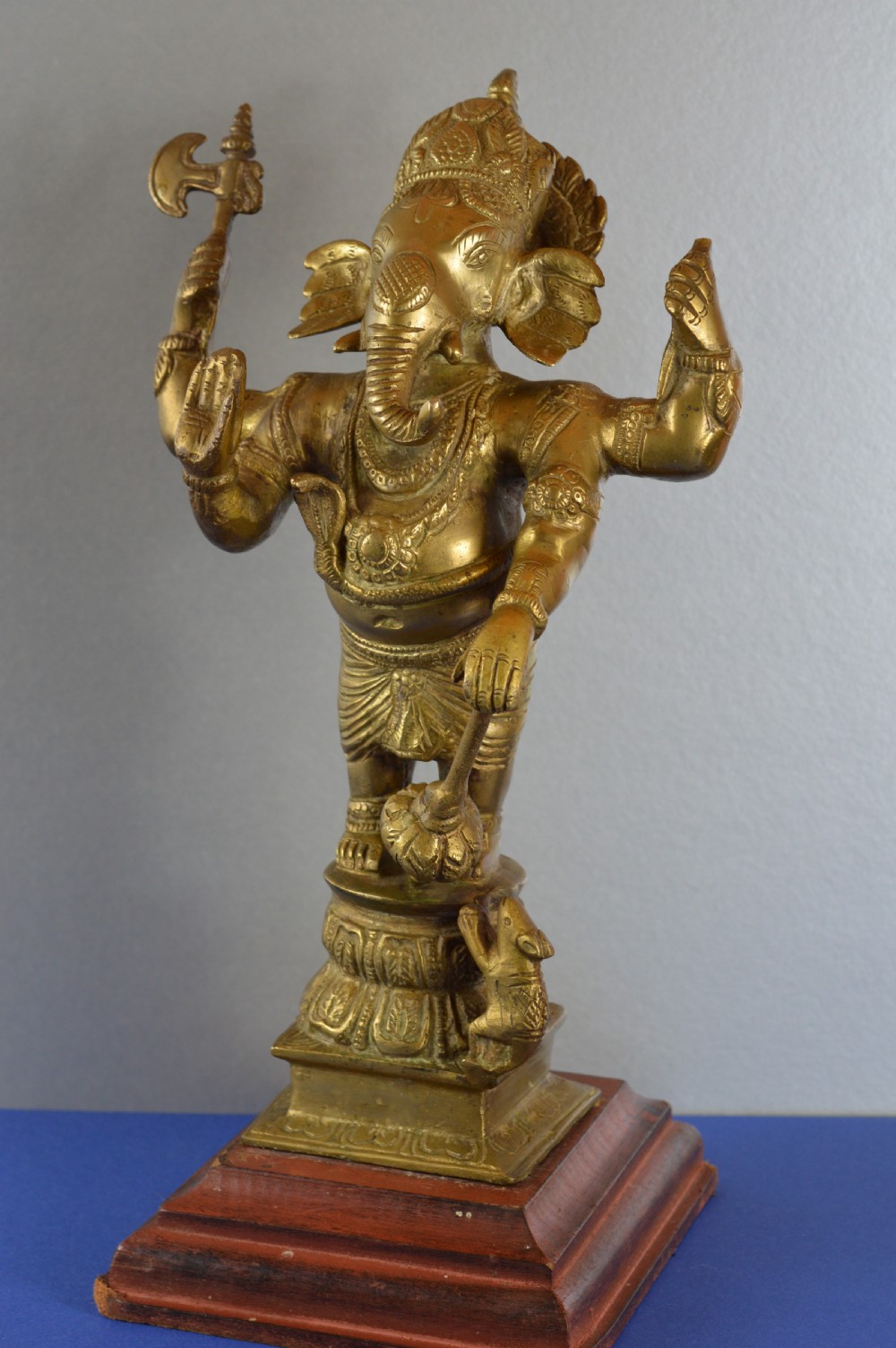 Large (4.2kg) Indian Bronze Ganesh Statue,c1890
