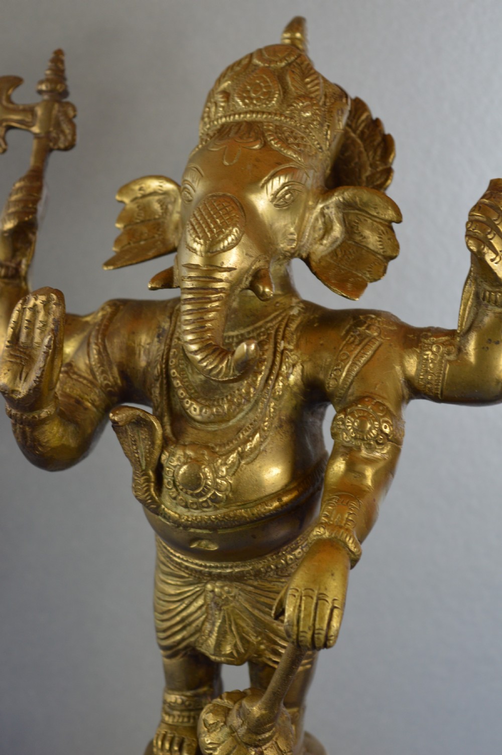Large (4.2kg) Indian Bronze Ganesh Statue,c1890 View II