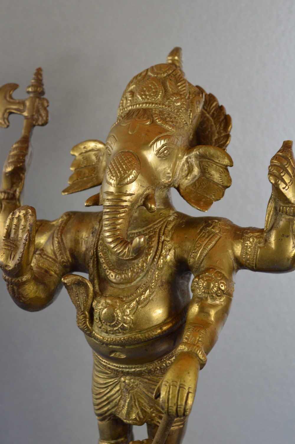 Large (4.2kg) Indian Bronze Ganesh Statue,c1890 View V