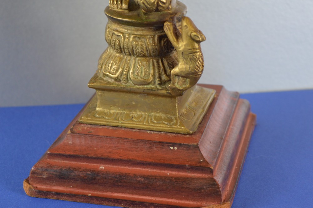 Large (4.2kg) Indian Bronze Ganesh Statue,c1890 View VIII
