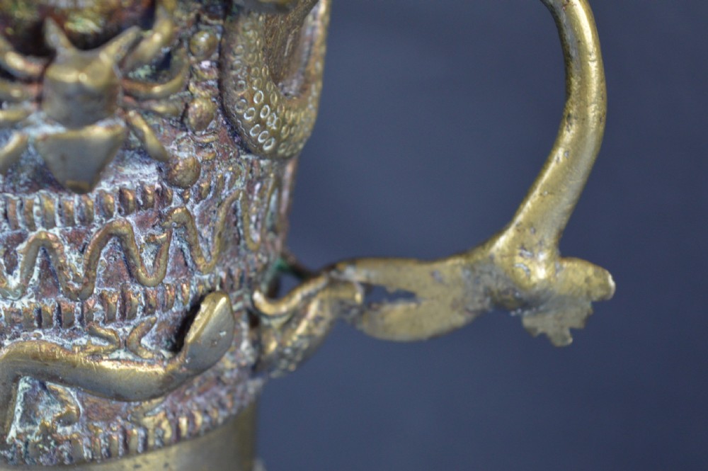 Large (1.8kg) African Ceremonial Tribal Bronze Goblet,c1920 View VIII