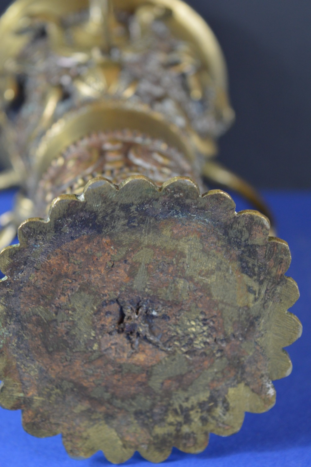 Large (1.8kg) African Ceremonial Tribal Bronze Goblet,c1920 View XI