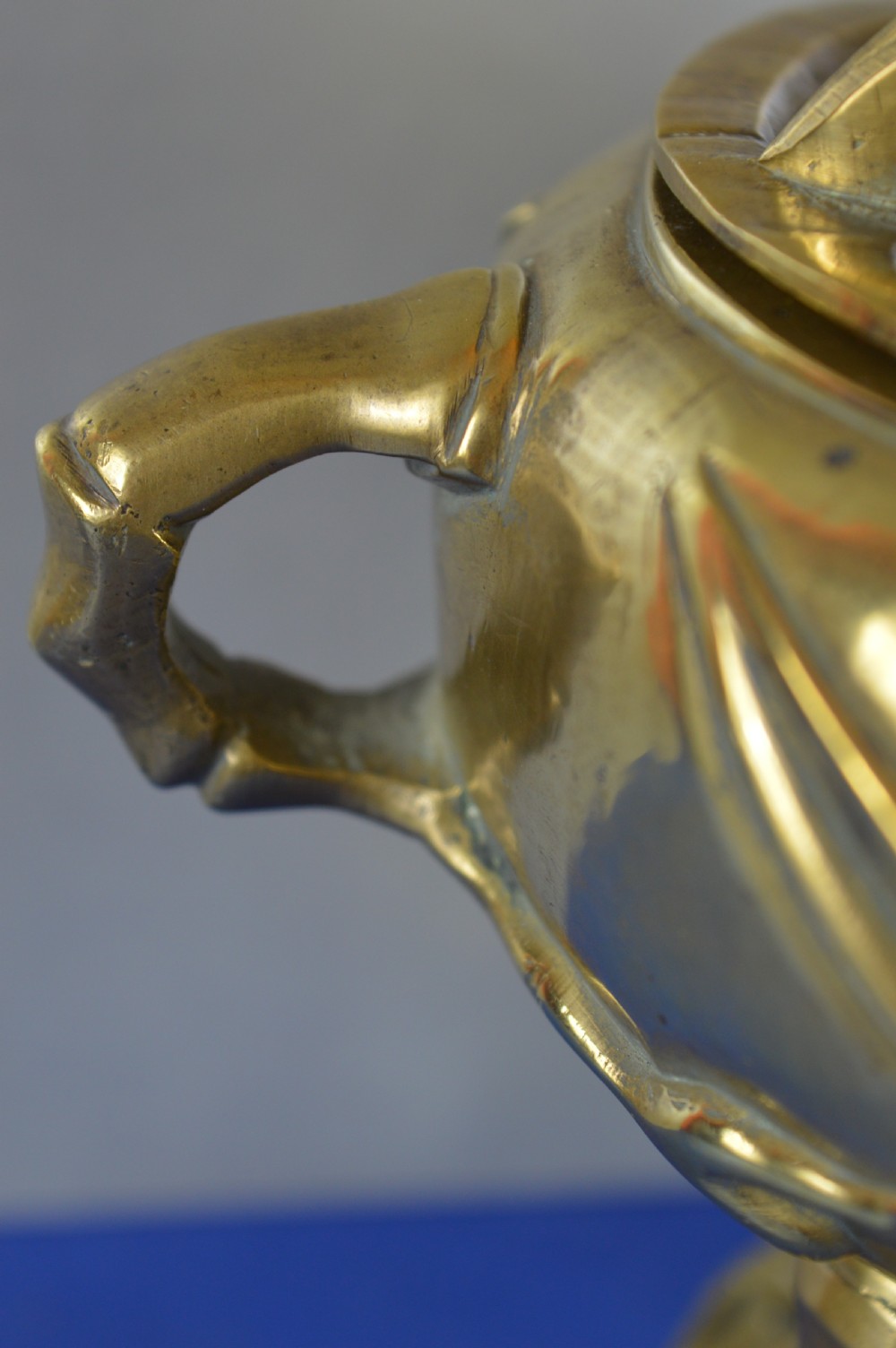 Chinese Bronze Censer on Stand, Bamboo Decoration, c1850 View III