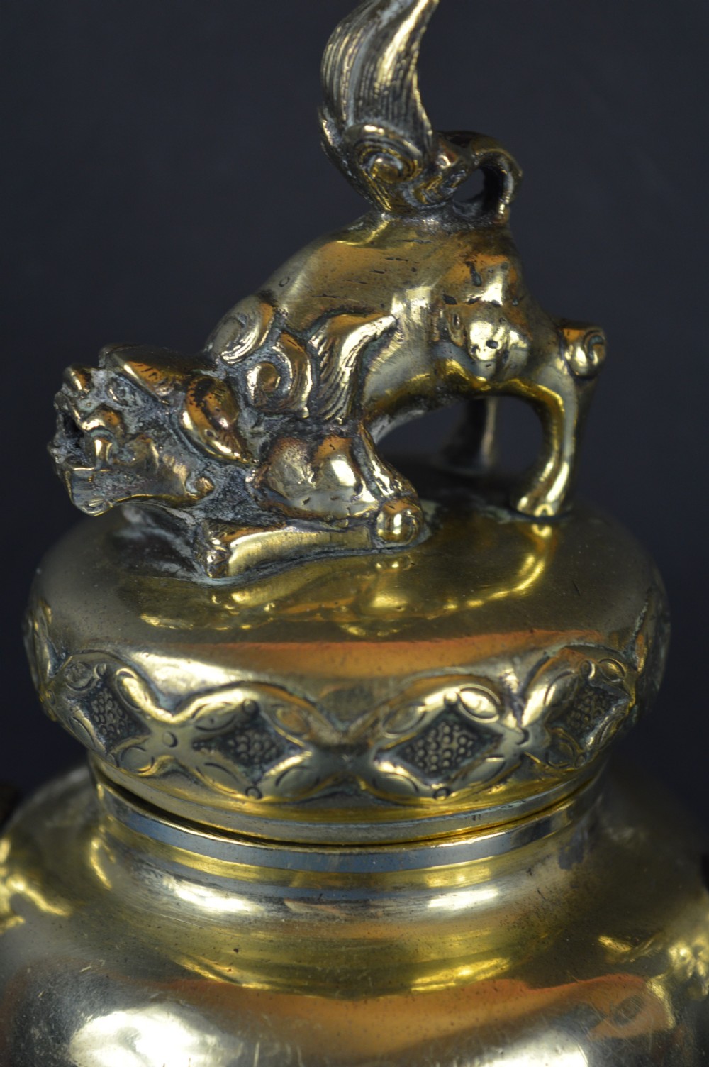 Large Chinese Bronze Censer/Jar with Lid,c1890 View III