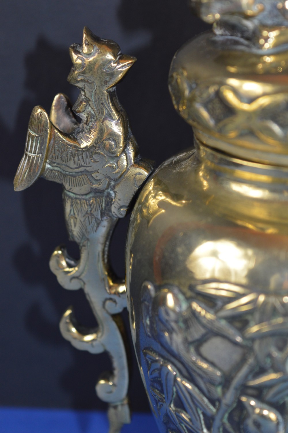 Large Chinese Bronze Censer/Jar with Lid,c1890 View V