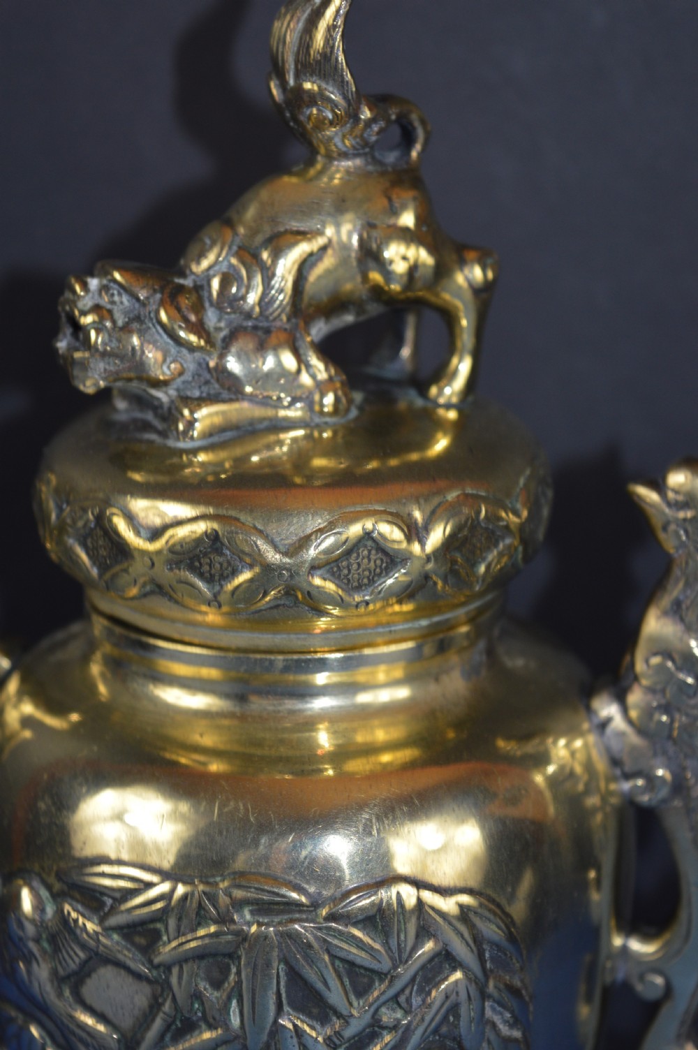 Large Chinese Bronze Censer/Jar with Lid,c1890 View VI