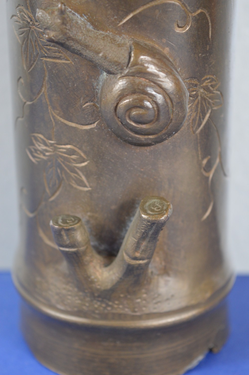 Large (21cm) Chinese Bronze Brush Pot/Vase, c1890 View V