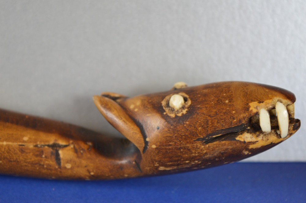 Nepalese Ceremonial Carved Naga Snake Stick,c1880