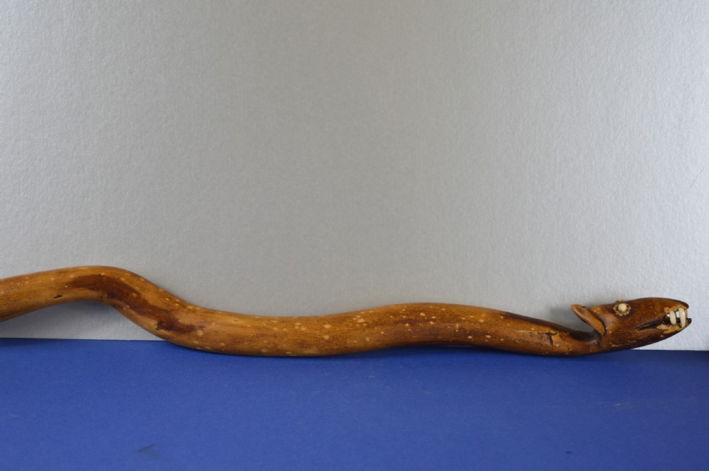 Nepalese Ceremonial Carved Naga Snake Stick,c1880 View VI