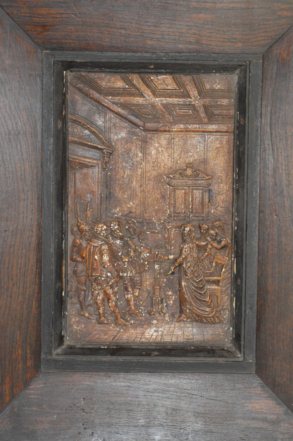 Large (45cm) Oak Framed Plaster Picture, c1800 View II