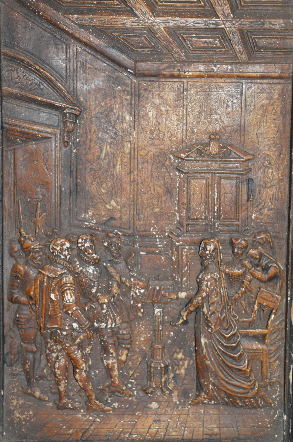 Large (45cm) Oak Framed Plaster Picture, c1800 View III