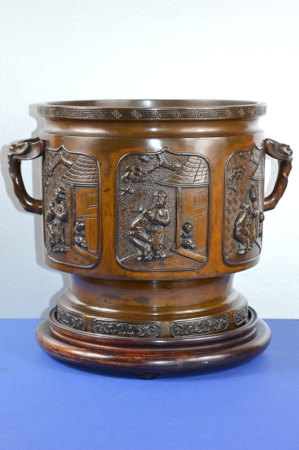 Large (7kg) Japanese Bronze Bowl/Censer, c1870
