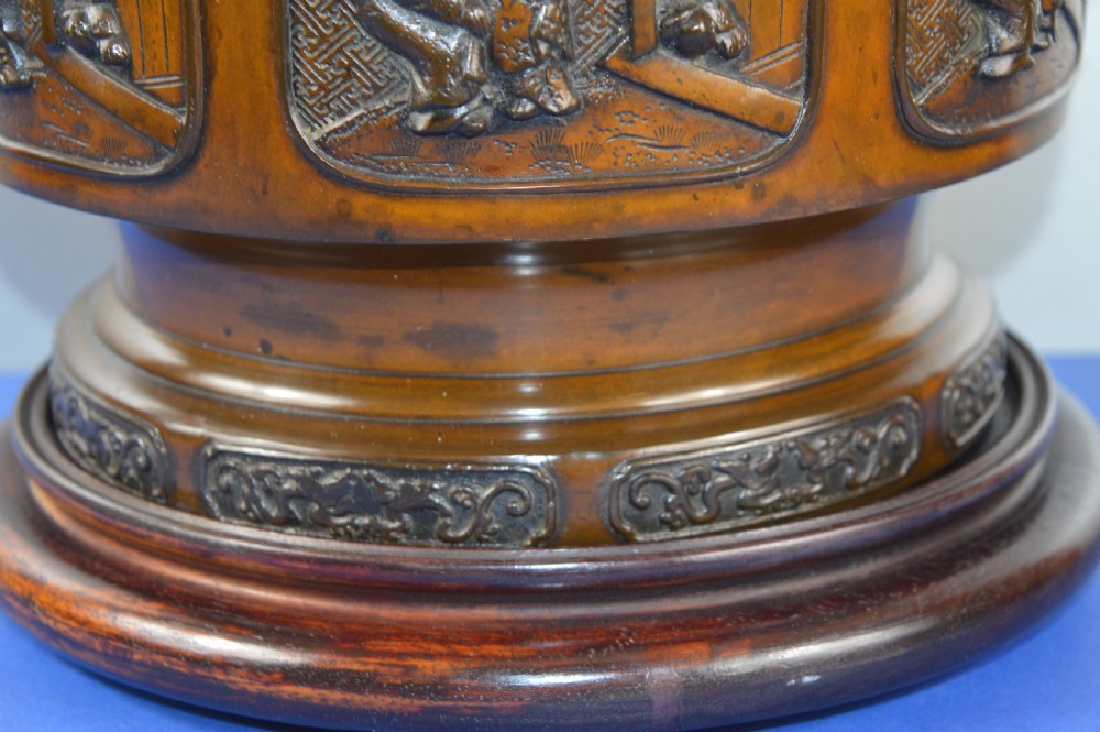 Large (7kg) Japanese Bronze Bowl/Censer, c1870 View V