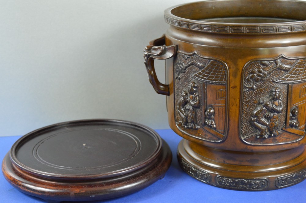 Large (7kg) Japanese Bronze Bowl/Censer, c1870 View X