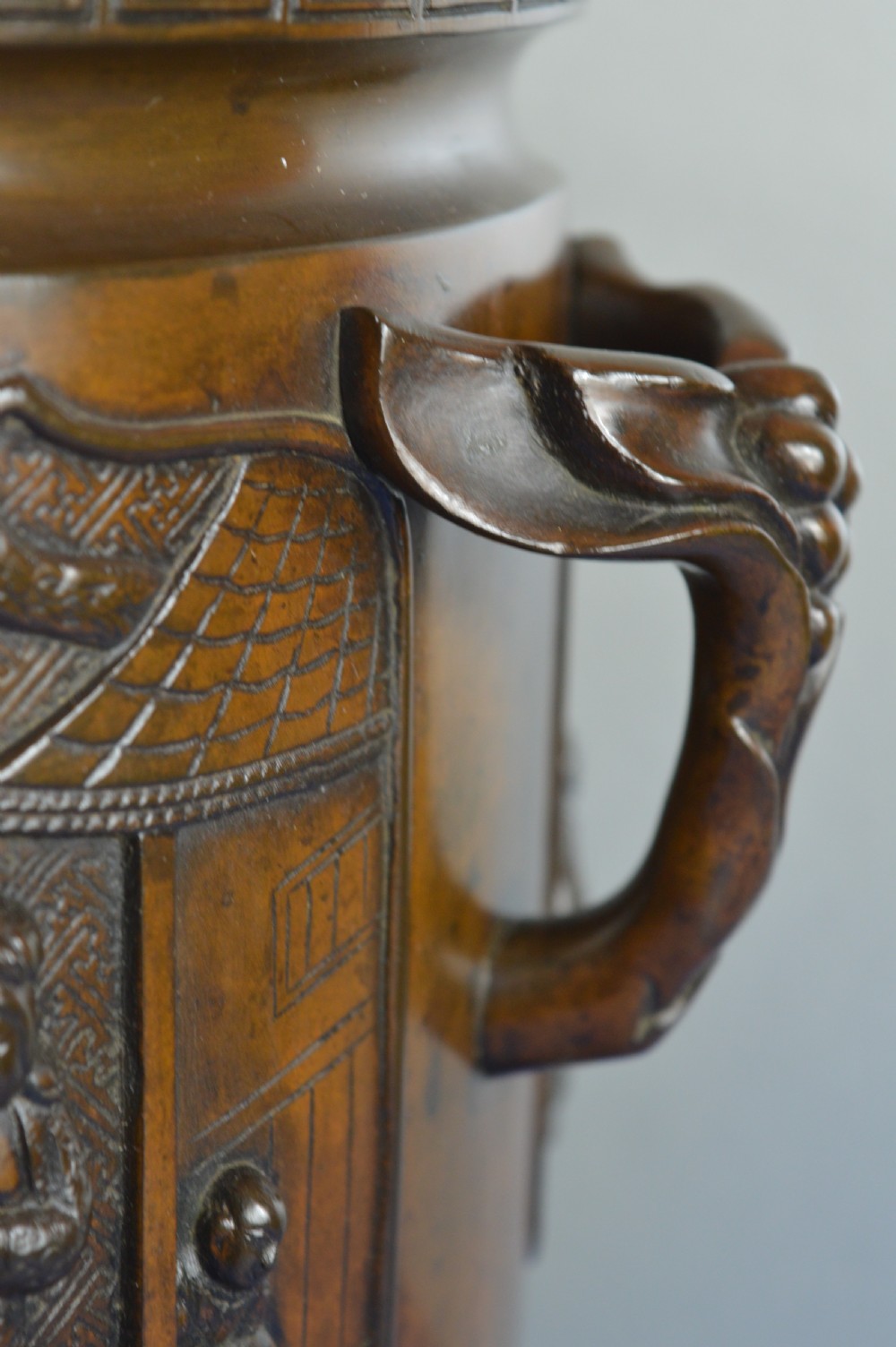 Large (7kg) Japanese Bronze Bowl/Censer, c1870 View XIV